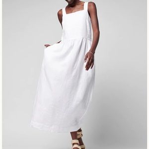 Faherty Allegra White Linen Dress